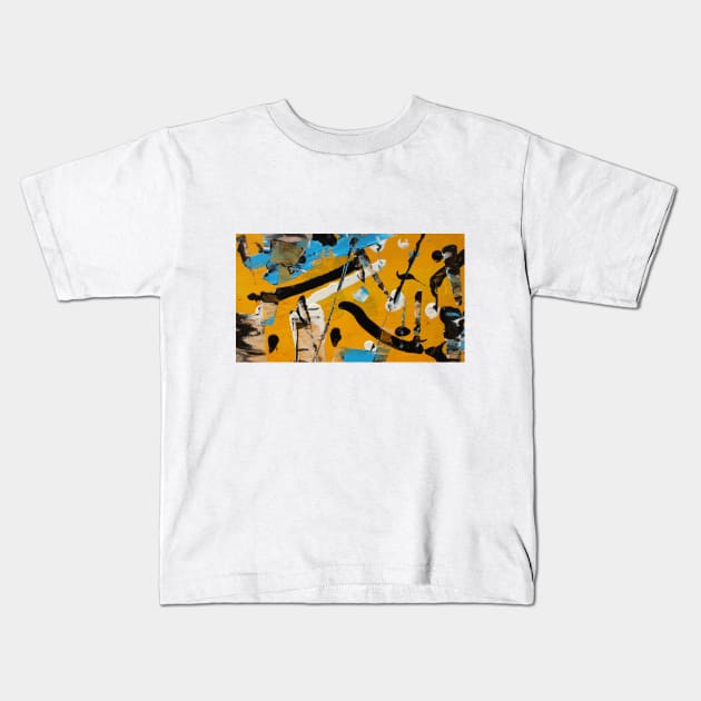 Yellow Journey Kids T-Shirt by Luka Kapanadze